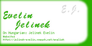 evelin jelinek business card